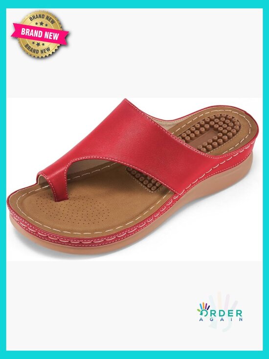 Shoes - Orthopedic Wedge Sandals Comfortable Casual Walking Summer Platform Slip